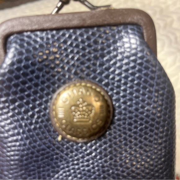 Vintage Gitano Classics Navy Green Coin Purse Kiss Lock - Picture 8 of 8